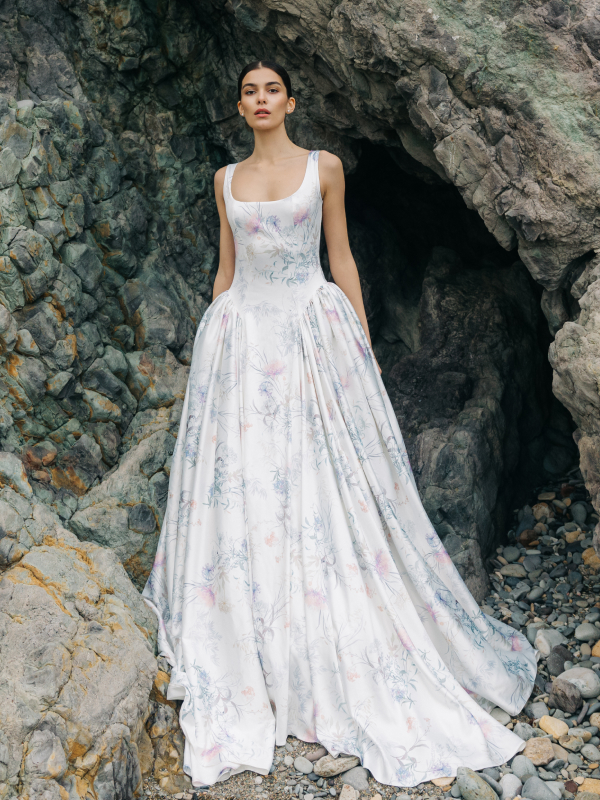 Freya Floral Wedding Dress with Pockets